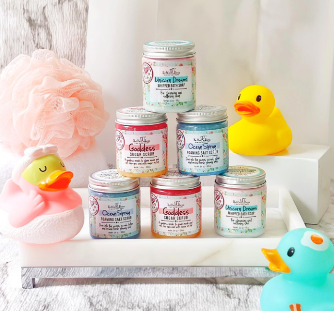 Bella & Bear Ocean Spray Foaming Salt Scrub – Mini Body Scrub | Beachy Fresh Exfoliator