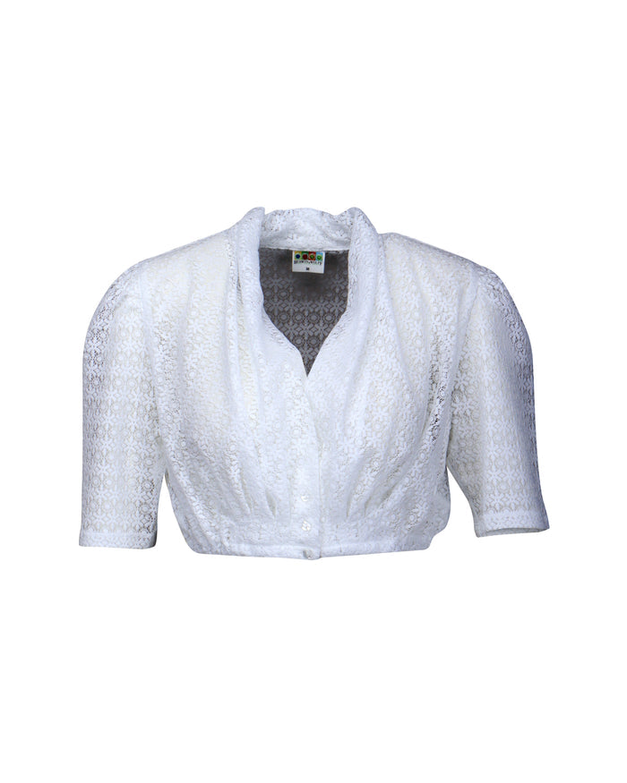 Berwin Lace Dirndl Blouse, White