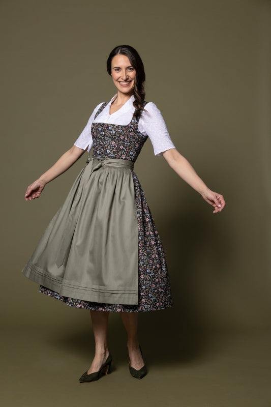 Berwin Long Dirndl 2pcs. 75cm "Jule" olive green