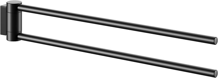Black Collection Double Swivel Towel Holder, 12" or 17" - Keuco