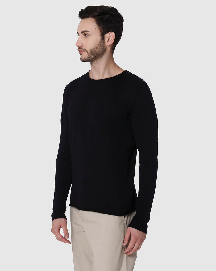 Black Crew Neck Pullover