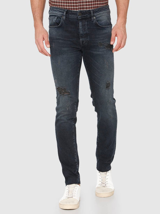 Black Ripped Pete Skinny Fit Jeans