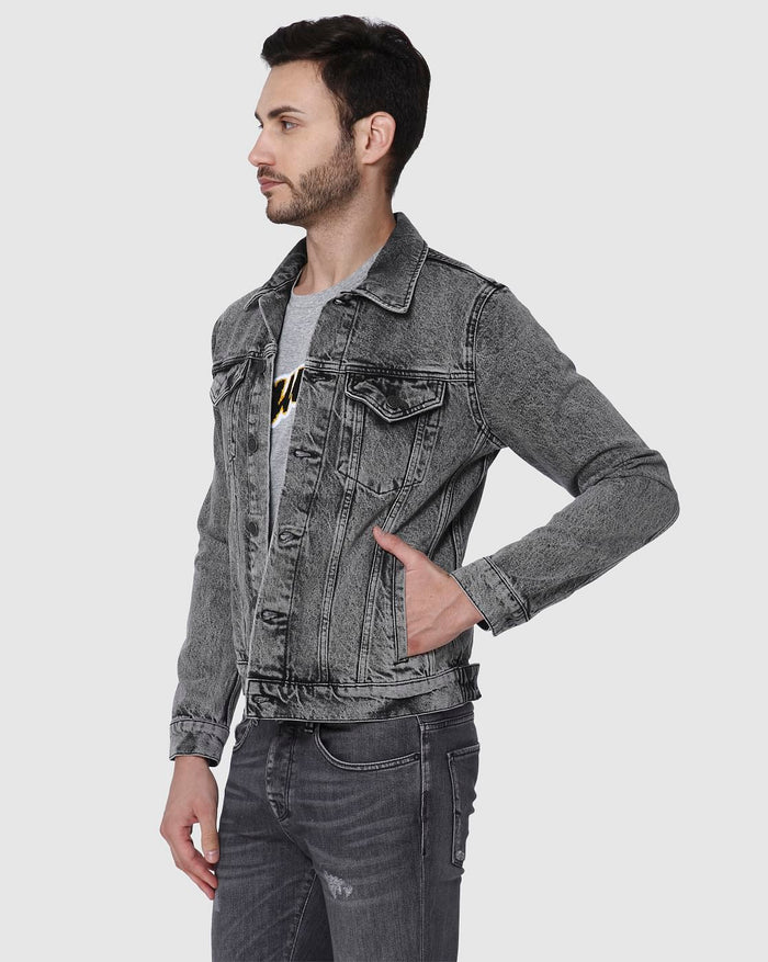 Black Washed Denim Jacket