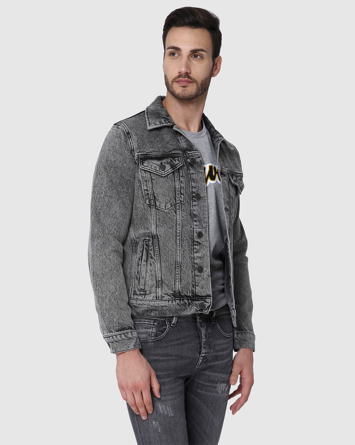 Black Washed Denim Jacket