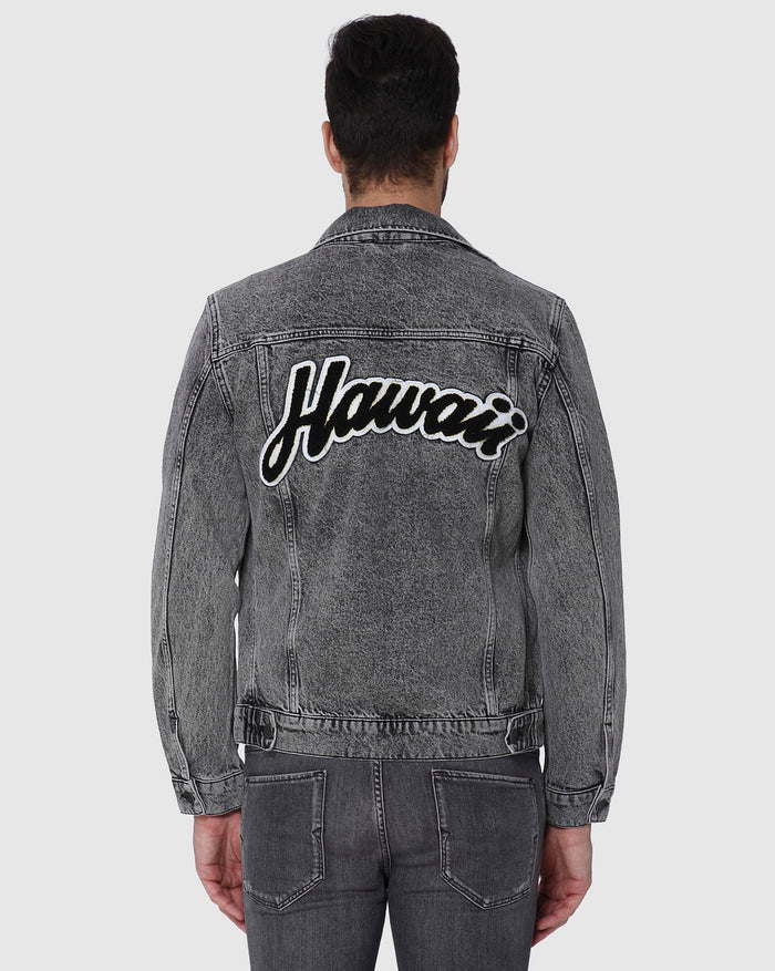 Black Washed Denim Jacket