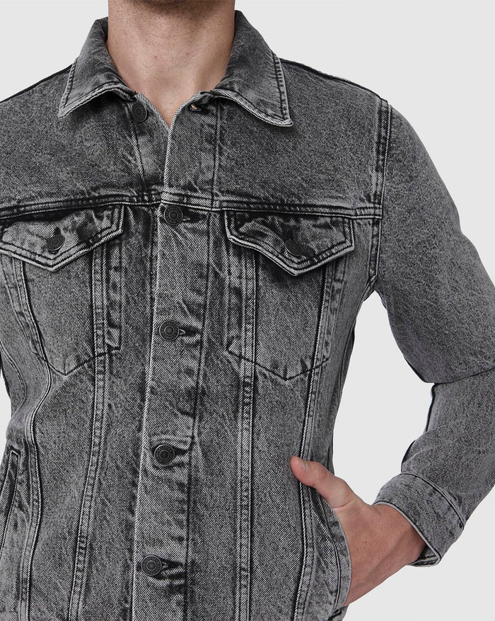 Black Washed Denim Jacket