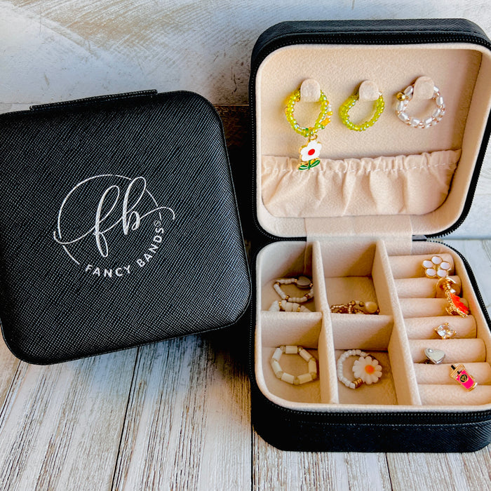Bling Box Fancy Band Bling/Charms Storage Case Black — Case made of PU leather, Nylon, Multi spandex, Lycra.