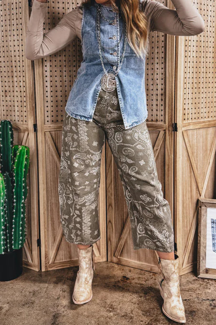 Blue Buttoned Front Slit Denim Vest - Tops/Sleeveless Tops