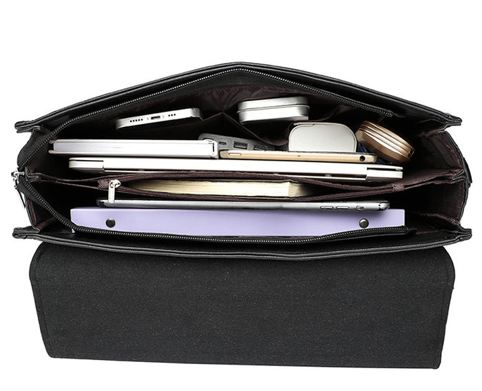 BM044 - Genuine Leather Men's Premium Messenger Bag