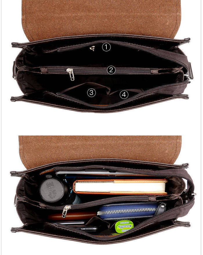 BM044 - Genuine Leather Men's Premium Messenger Bag