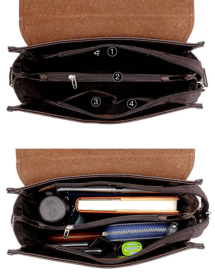 BM046 - Genuine Leather Men's Messenger Bag