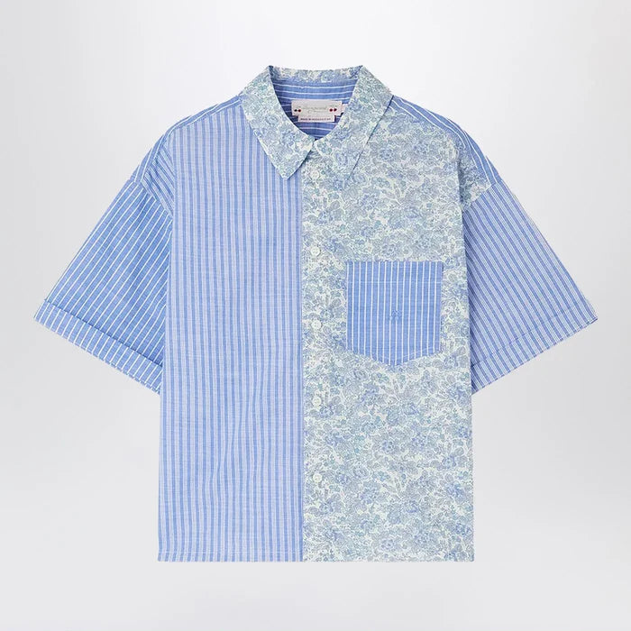 Bonpoint - Elyas patchwork light blue shirt Brand Shirt 12