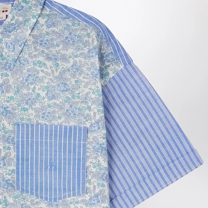 Bonpoint - Elyas patchwork light blue shirt Brand Shirt 12