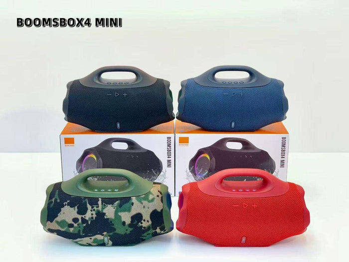 Boomsbox 4 Mini Portable Wireless Bluetooth Speaker with RGB Light