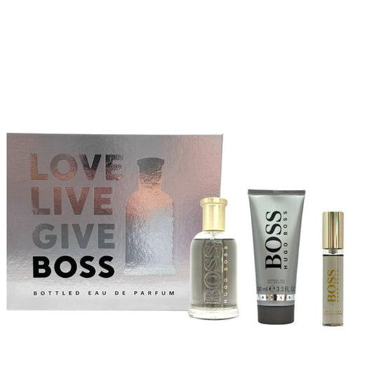 Boss Bottled by Hugo Boss for Men 3.4 oz EDP 3pc Gift Set