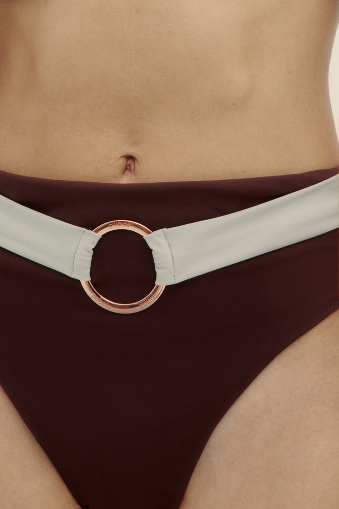Bottom Bikini Cinturón Merlot - Polonio Uruguay