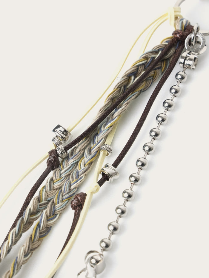 Braided Multi Charm Keyring