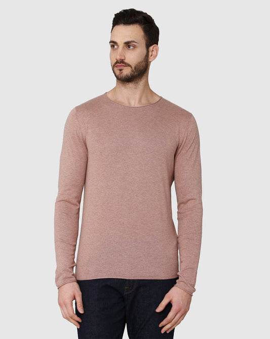 Brown Crew Neck Pullover