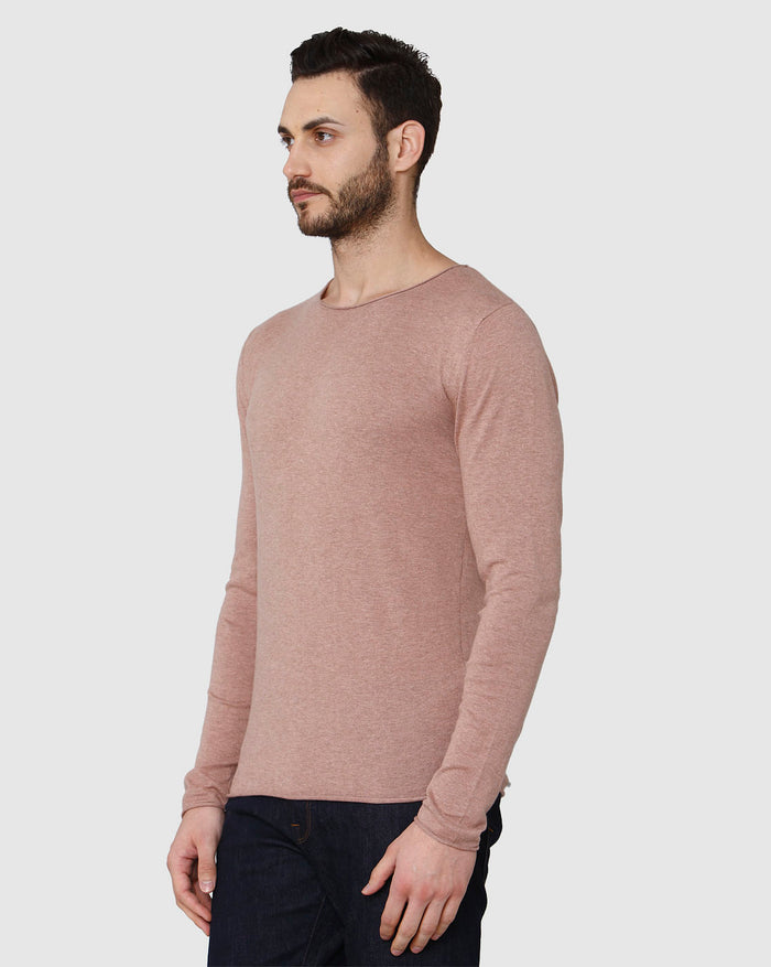 Brown Crew Neck Pullover