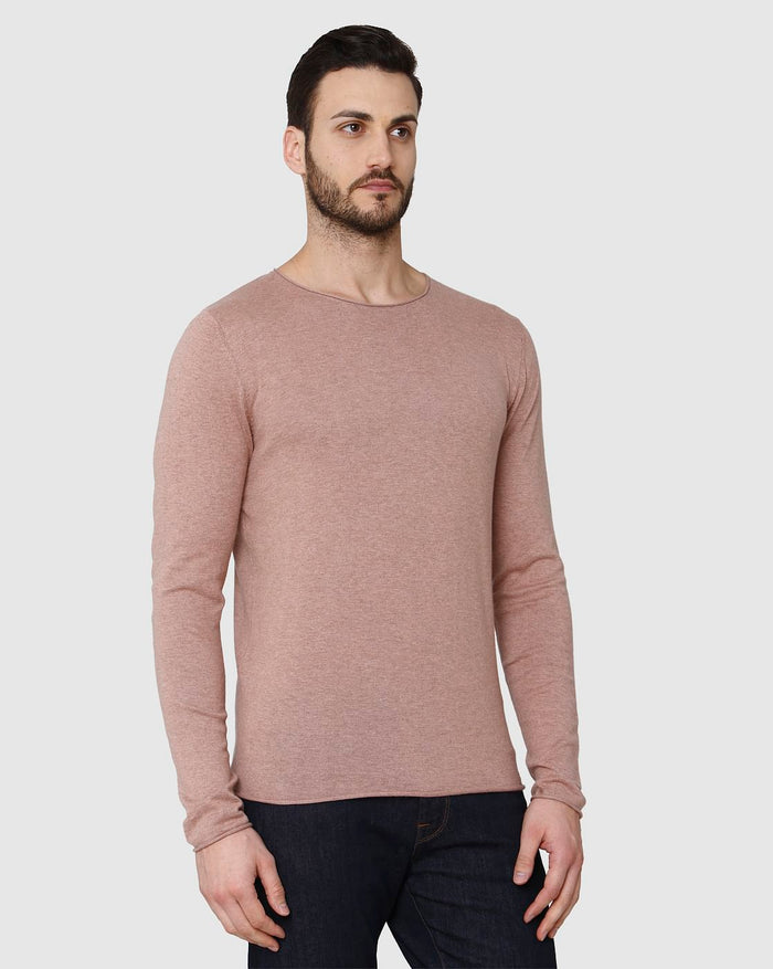 Brown Crew Neck Pullover