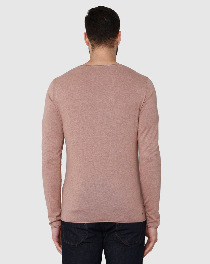 Brown Crew Neck Pullover