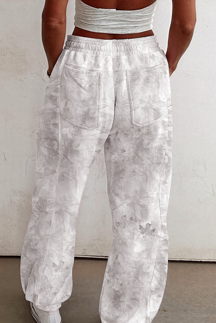 Camo Print Baggy Drawstring Jogger Sweatpants - Bottoms/Pants & Culotte