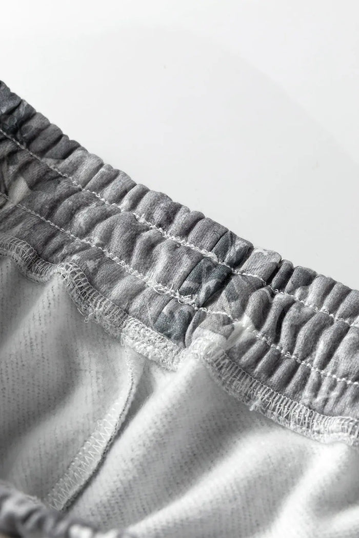 Camo Print Drawstring Elastic Waist Joggers - Bottoms/Joggers