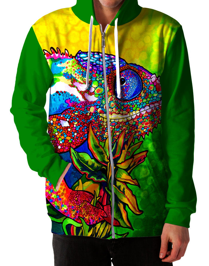 Capricious Chameleon Unisex Zip-Up Hoodie Rachel Rosenkoetter Epic Hoodie