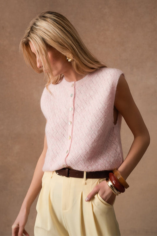 Cardigan Yolande - Rose