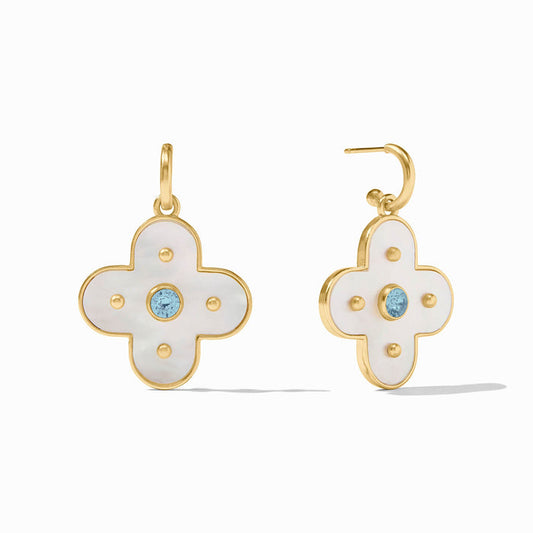 Colette Statement Hoop & Charm Earring GOLD OS