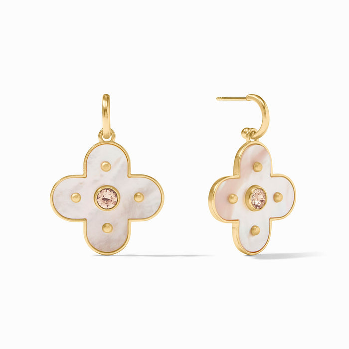 Colette Statement Hoop & Charm Earring GOLD OS