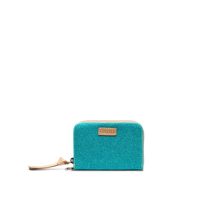 teal zipper wallet