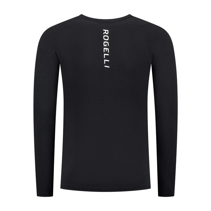 Rogelli Core ondershirt lange mouwen zwart achterkant.