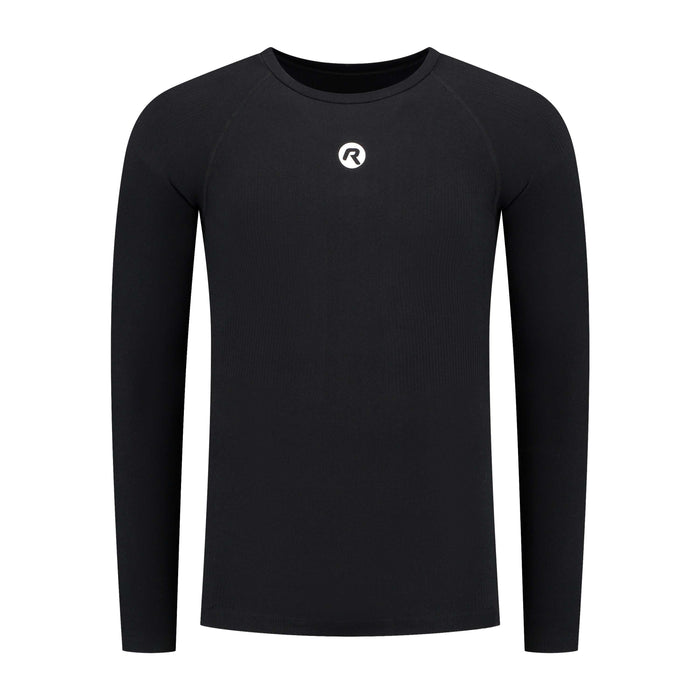 Rogelli Core ondershirt lange mouwen zwart voorkant.