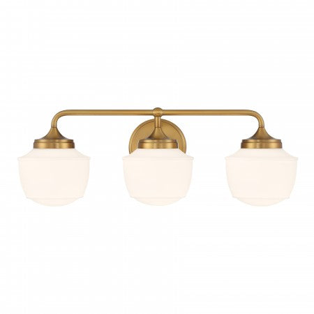 brass vanity lights, bathroom lighting, opaque lighting, gold vanity lights, trendy lighting