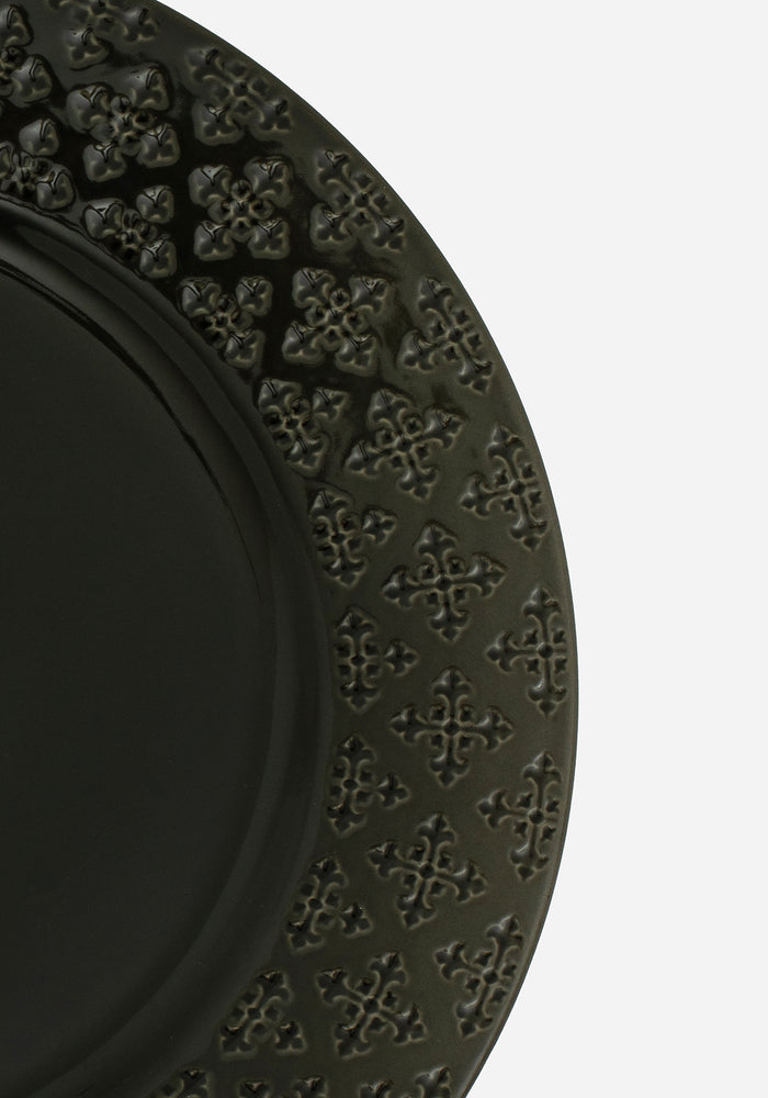 Crux Debossed Ombre Dinner Plate (4 Piece Set)
