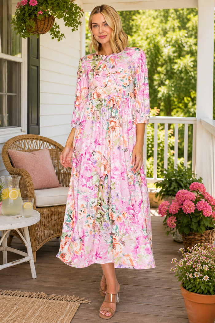 Crystal Pink Floral-Final Sale
