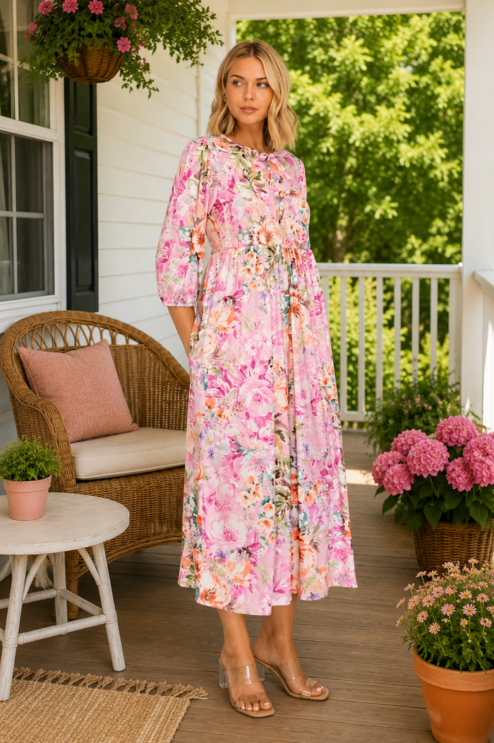 Crystal Pink Floral-Final Sale