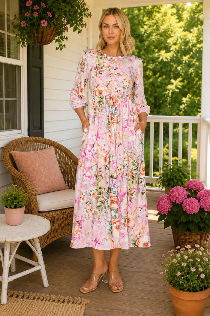 Crystal Pink Floral-Final Sale
