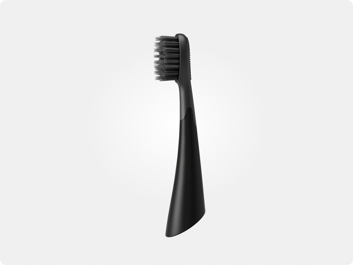 Color: Black; replacement toothbrush heads