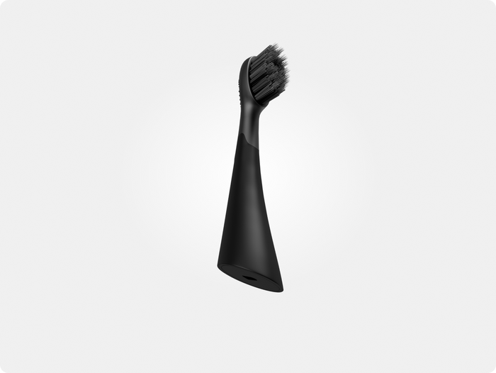 Color: Black; replacement toothbrush heads
