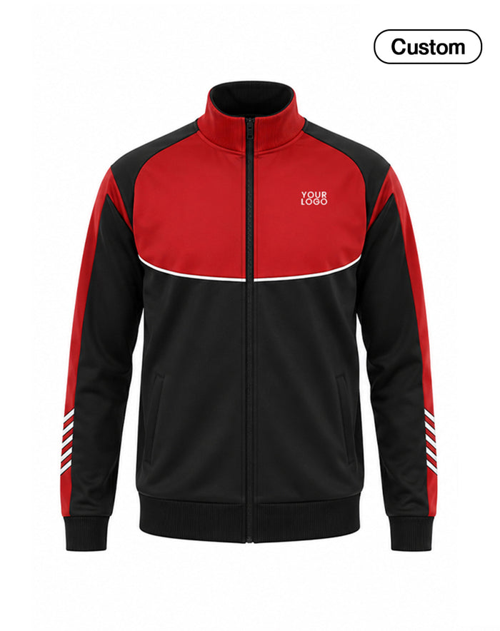 Custom Zip-Up Jacket - Curved Panel Raglan - Personalized Outerwear