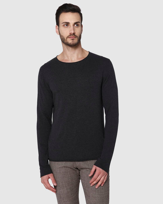 Dark Grey Crew Neck Pullover
