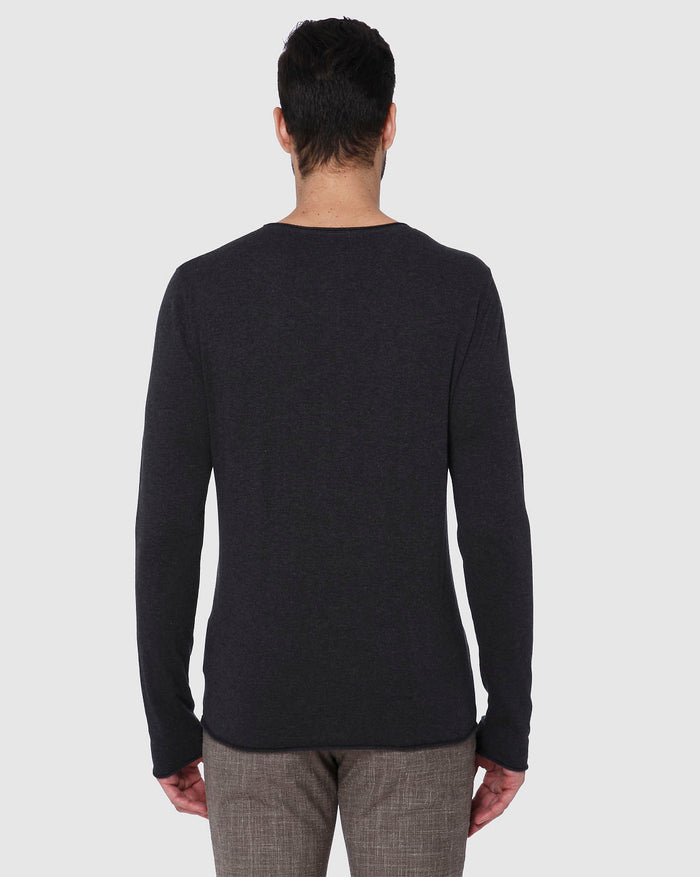 Dark Grey Crew Neck Pullover