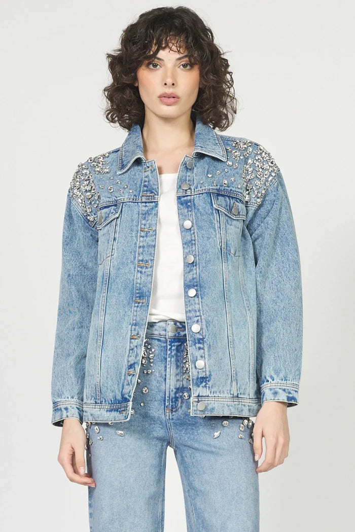 rhinestone denim jacket