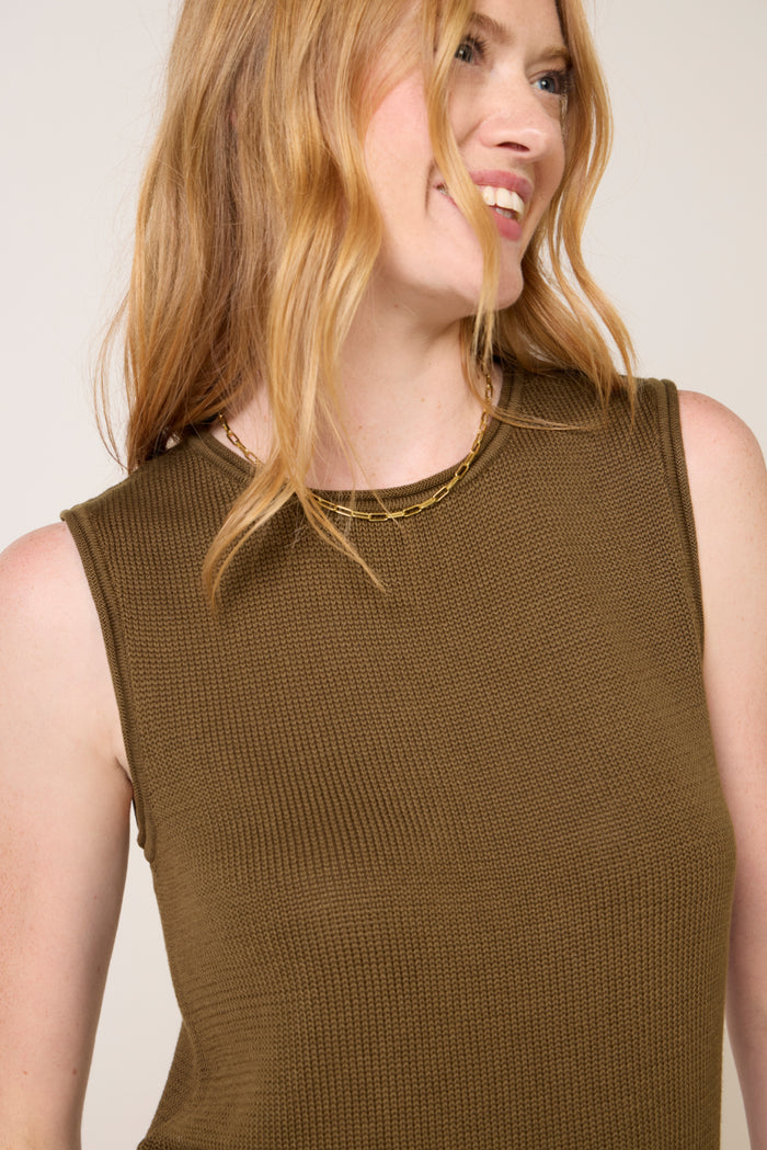 Demi Sleeveless Asymmetrical Sweater