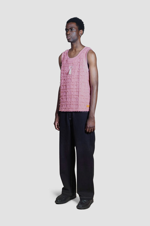 Distressed Heart Tank Top Pink model