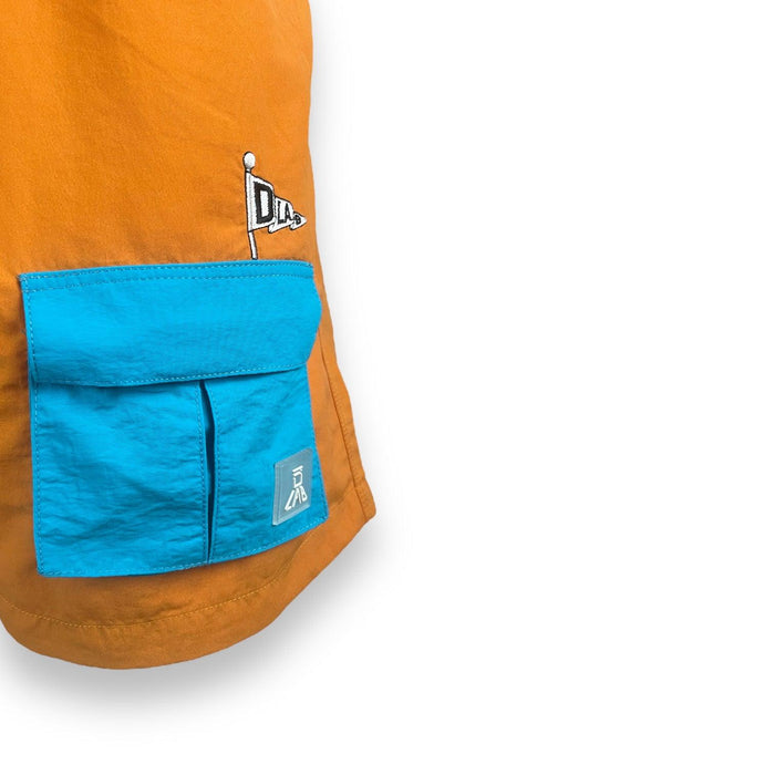 DLAB Hybrid Shorts Orange Blue Pocket - DlabStore