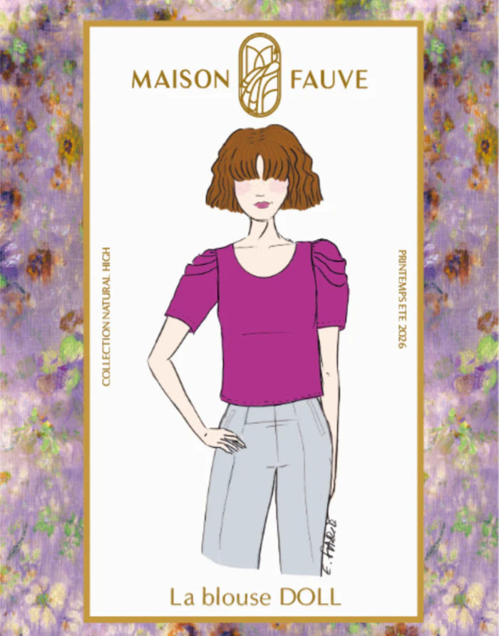 Doll Blouse Paper Sewing Pattern, Maison Fauve