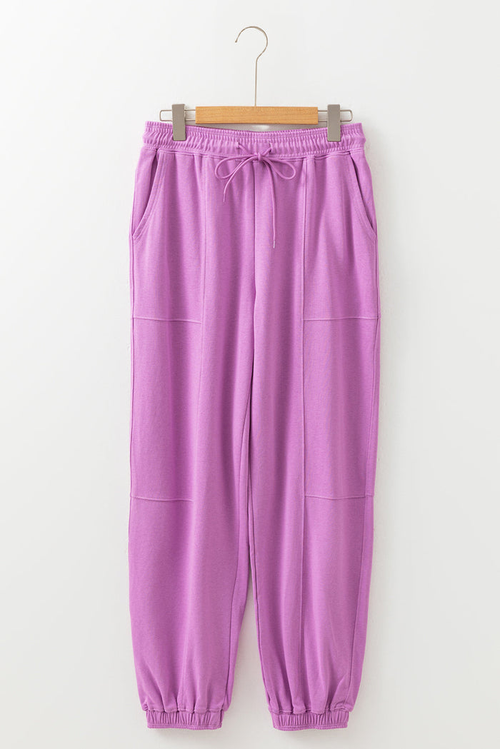 Drawstring Elastic Waistband Joggers - Bottoms/Pants & Culotte